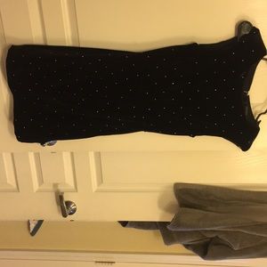 Zara velvet black dress with small rhinestones